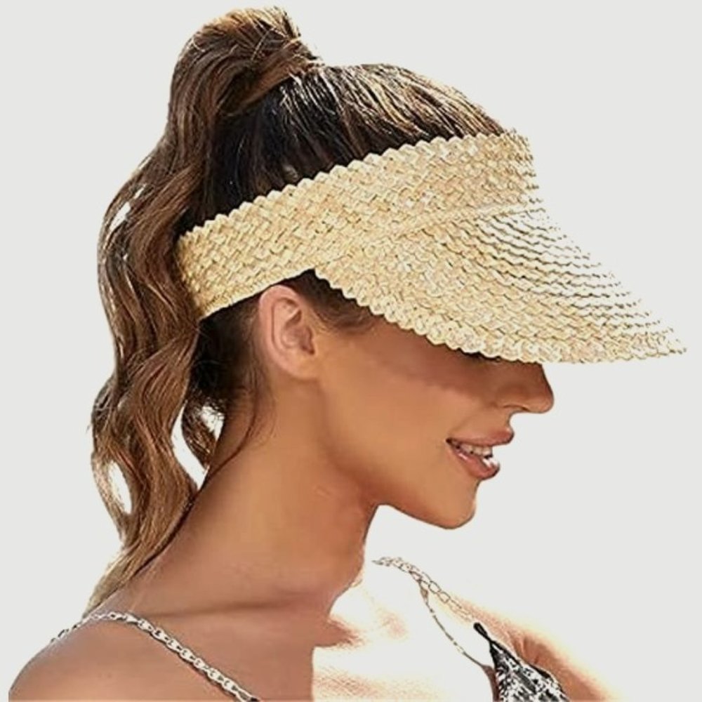 Visors for Women, Sun Visors for Women Straw Hats for Women Handmade Sun Hat